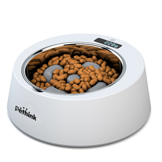 Intelligent dog weighing bowl feeder